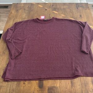 Striped Burgundy Blouse